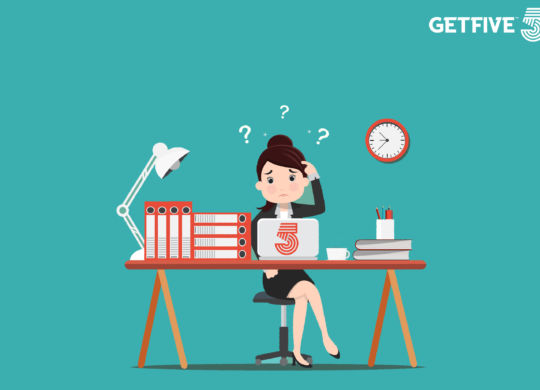 Busy of time business woman in hard working. A lot of work - Vector illustration.